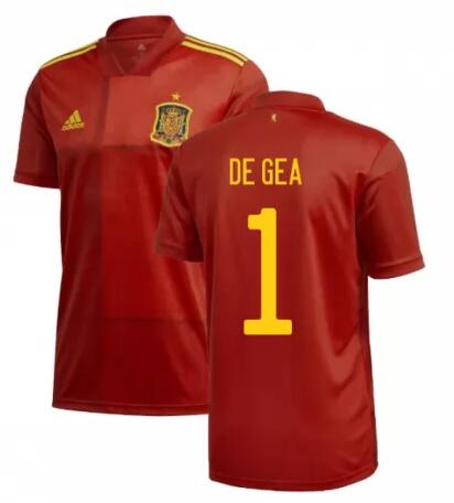 2020 EURO Spain Home Kit Soccer Jersey DE GEA 1